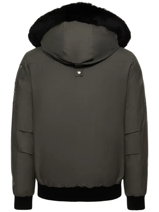 Moose Knuckles   Ballistic cotton down bomber w/ faux fur 
