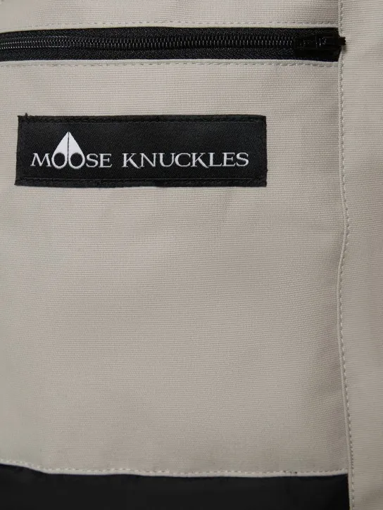 Moose Knuckles   Ballistic cotton down bomber w/ faux fur 