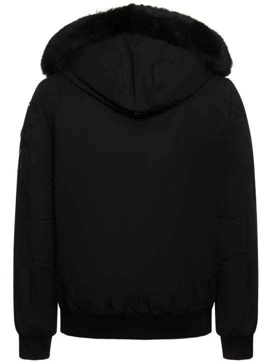 Moose Knuckles   Ballistic cotton down bomber w/ faux fur 