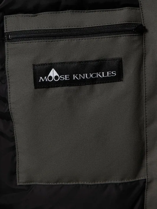 Moose Knuckles   Ballistic cotton down bomber w/ faux fur 