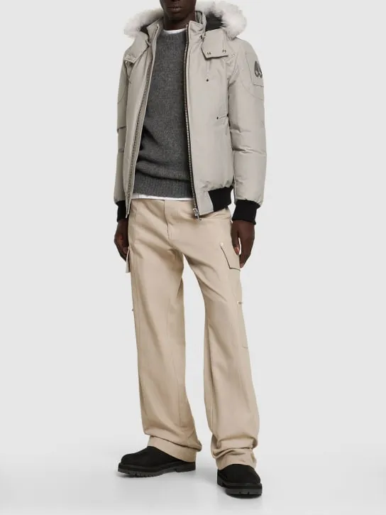 Moose Knuckles   Ballistic cotton down bomber w/ faux fur 
