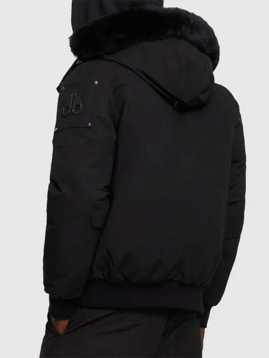 Moose Knuckles   Ballistic cotton down bomber w/ faux fur 