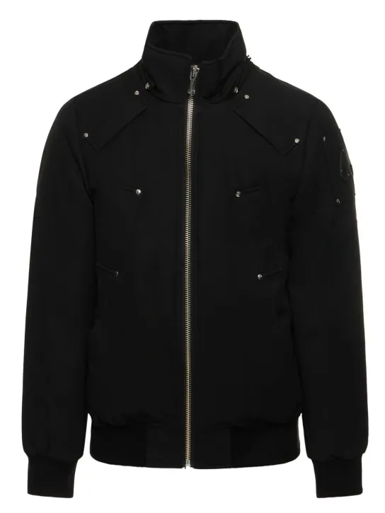 Moose Knuckles   Ballistic cotton down bomber w/ faux fur 