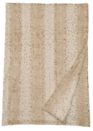 Pearl Leopard Cuddle Fur Throw