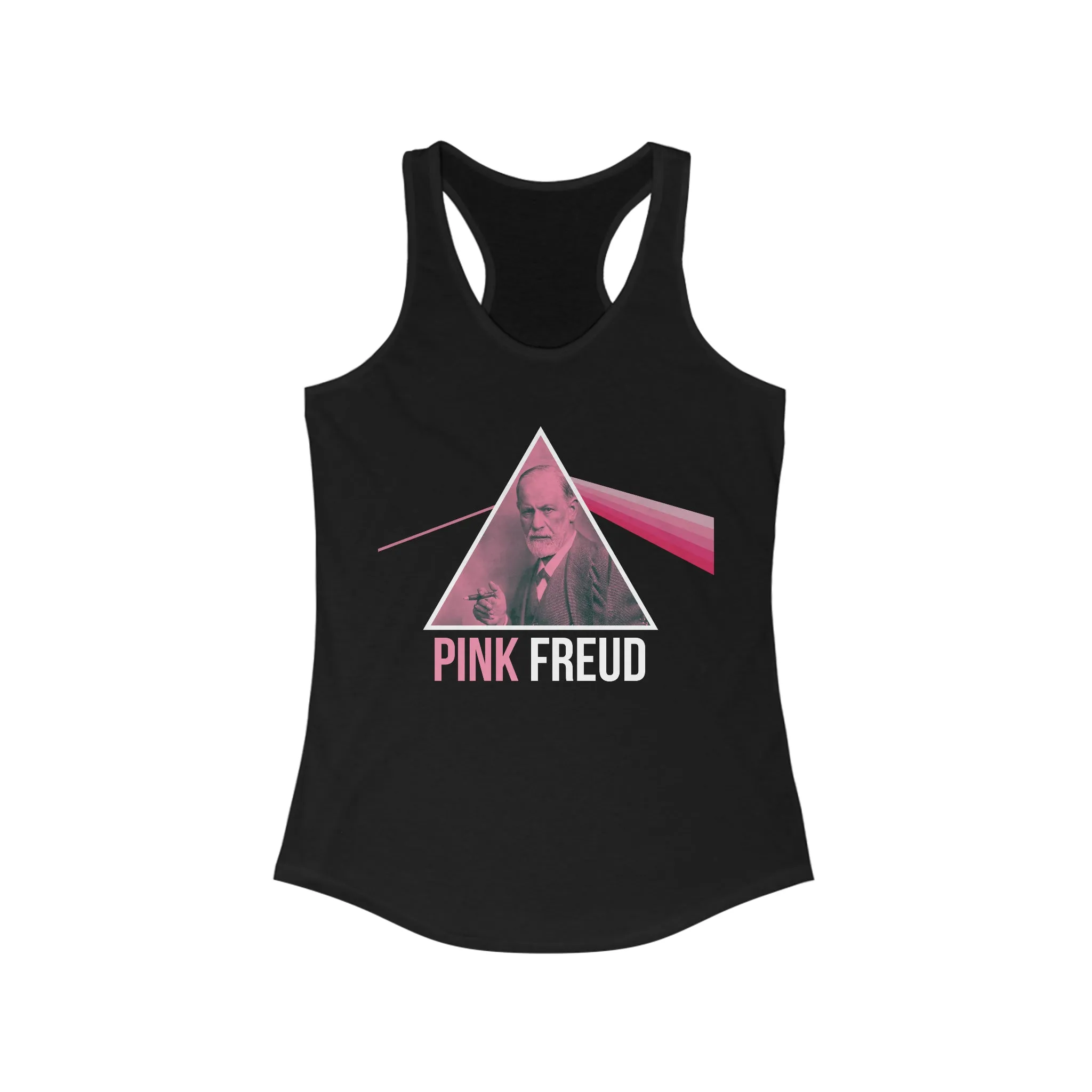 Pink Freud School Psychologist Counselor Shirt | Psychology Gift  | Women's Slim-fit Racerback Tank Top