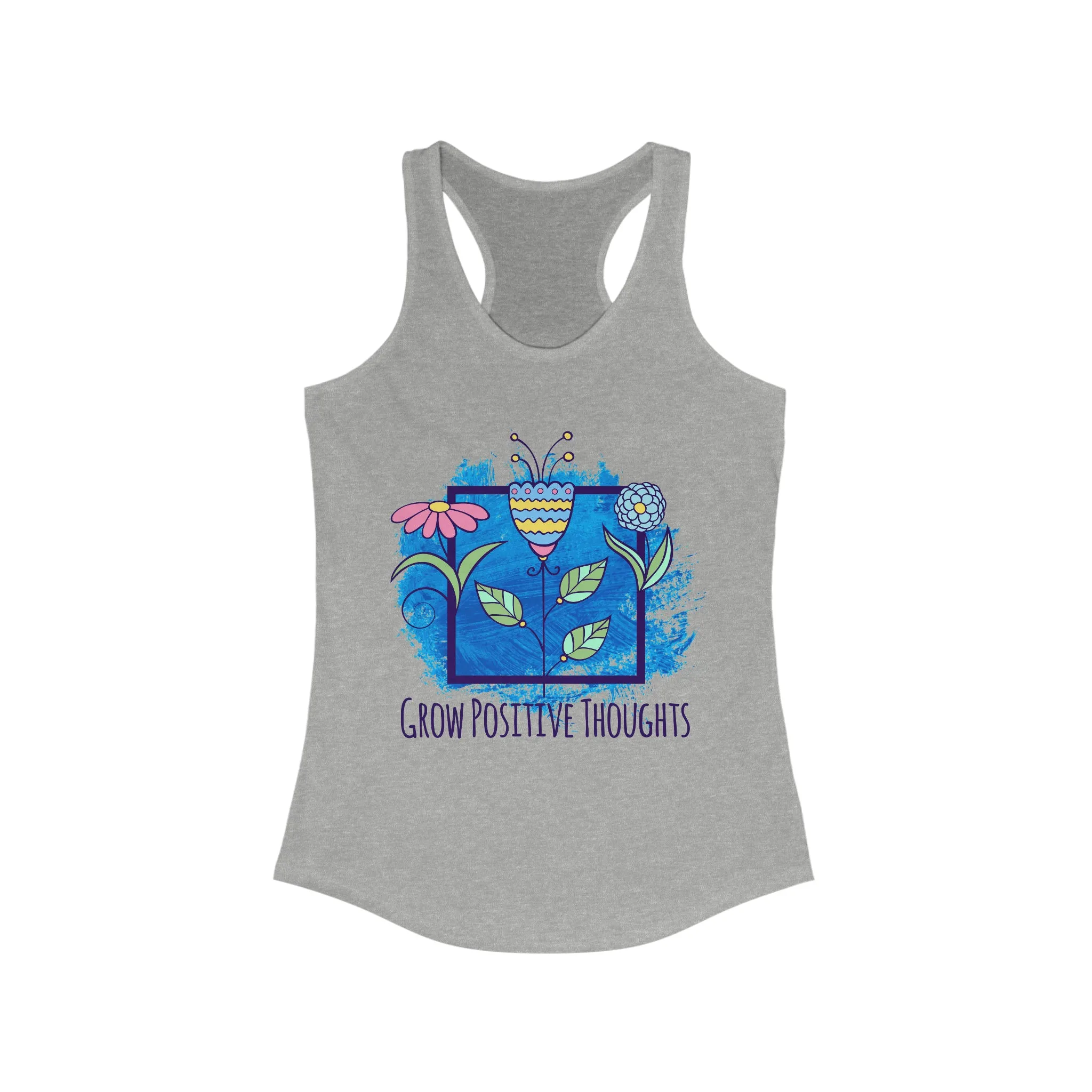 Positive Thoughts School Psychologist Shirt | Mindfulness Psychology Gift | Women's Slim-fit Racerback Tank Top