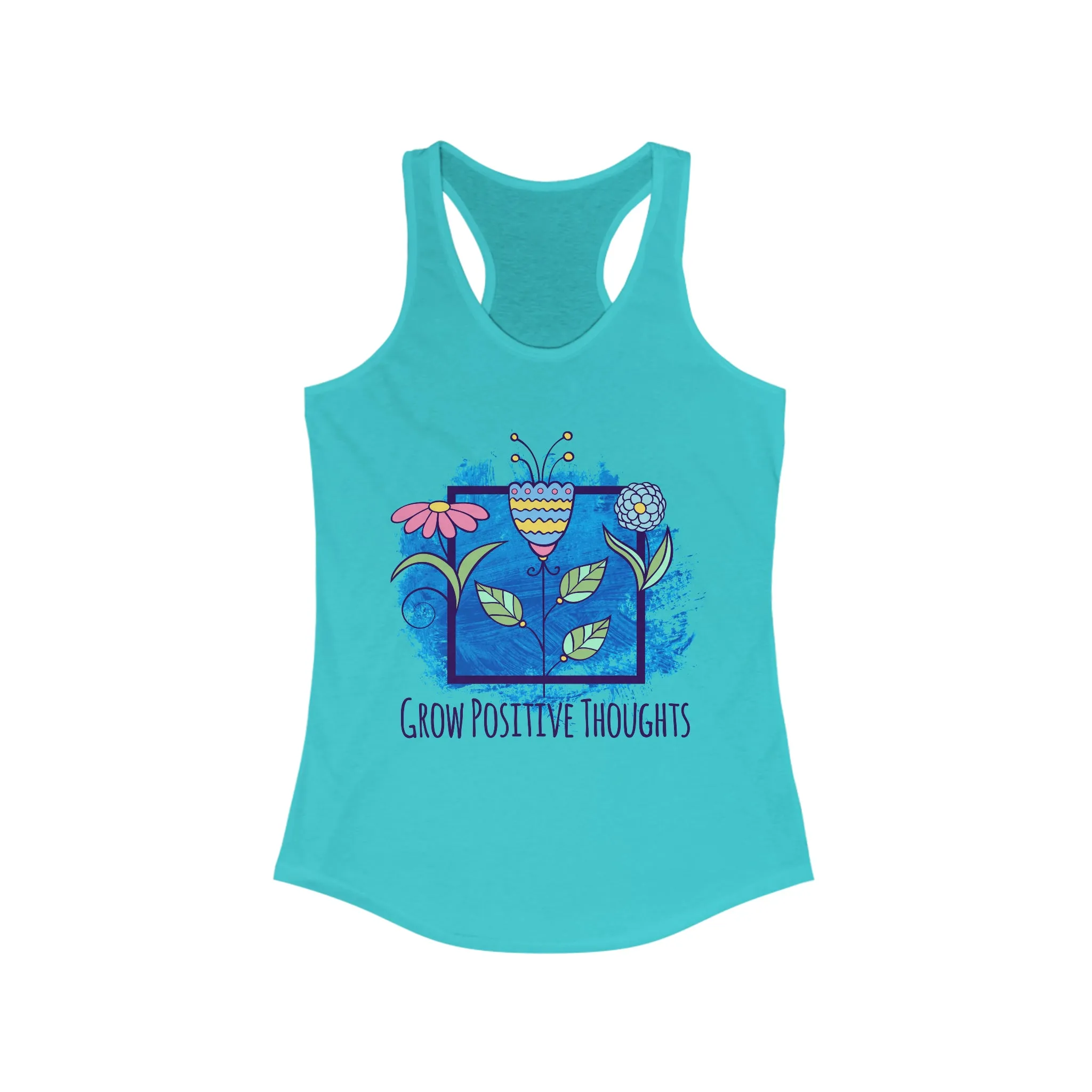 Positive Thoughts School Psychologist Shirt | Mindfulness Psychology Gift | Women's Slim-fit Racerback Tank Top