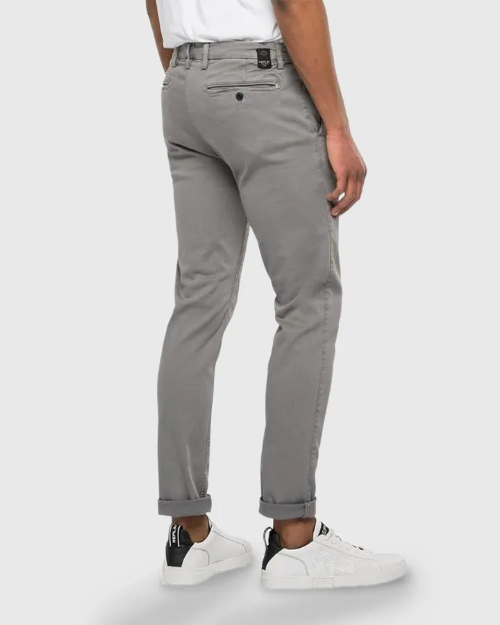 REPLAY R83669627L GREY ZEUMAR CHINOS