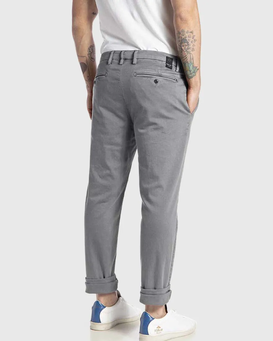 REPLAY R83669627L GREY ZEUMAR CHINOS