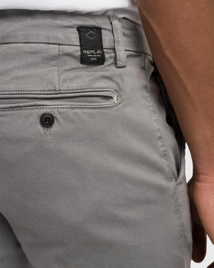 REPLAY R83669627L GREY ZEUMAR CHINOS