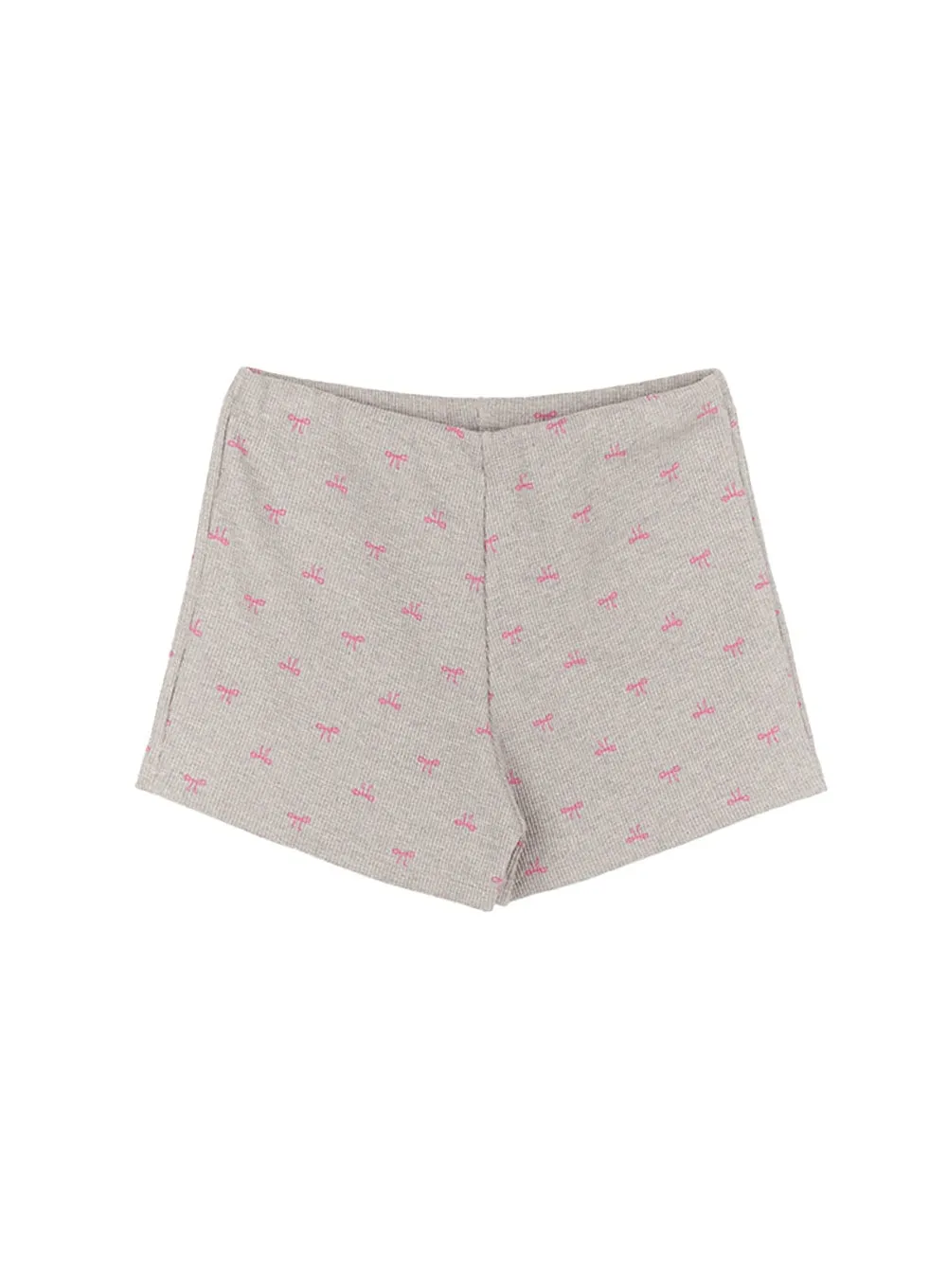 Ribbon Print Slim-Fit Shorts IM513