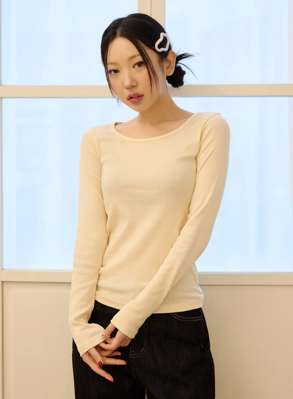 Round Neck Slim Fit Tee OD327