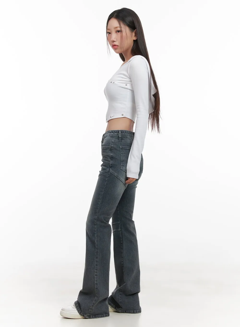 Slim-Fit Hooded Crop Top CD416