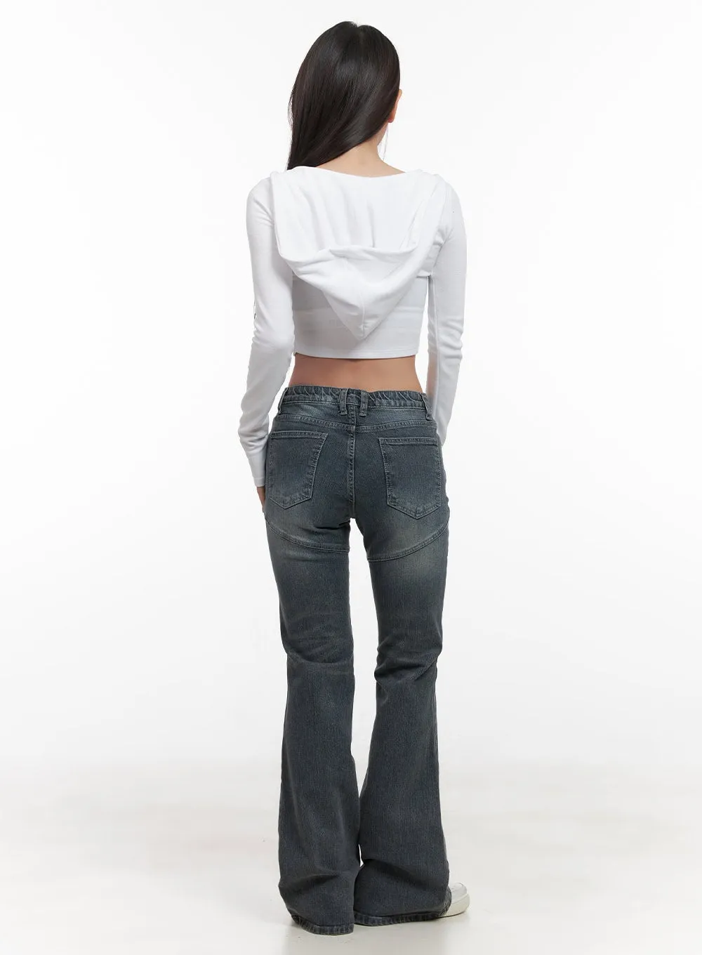 Slim-Fit Hooded Crop Top CD416