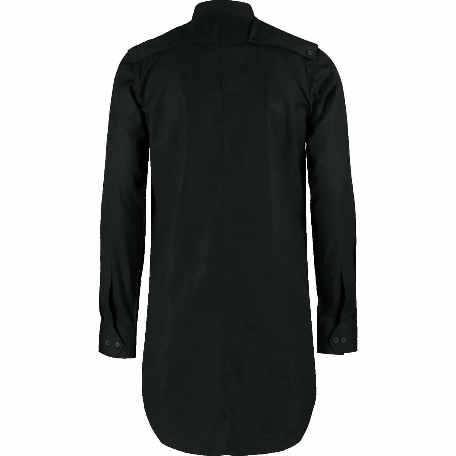 Slim-Fit Scarf Shirt – Black