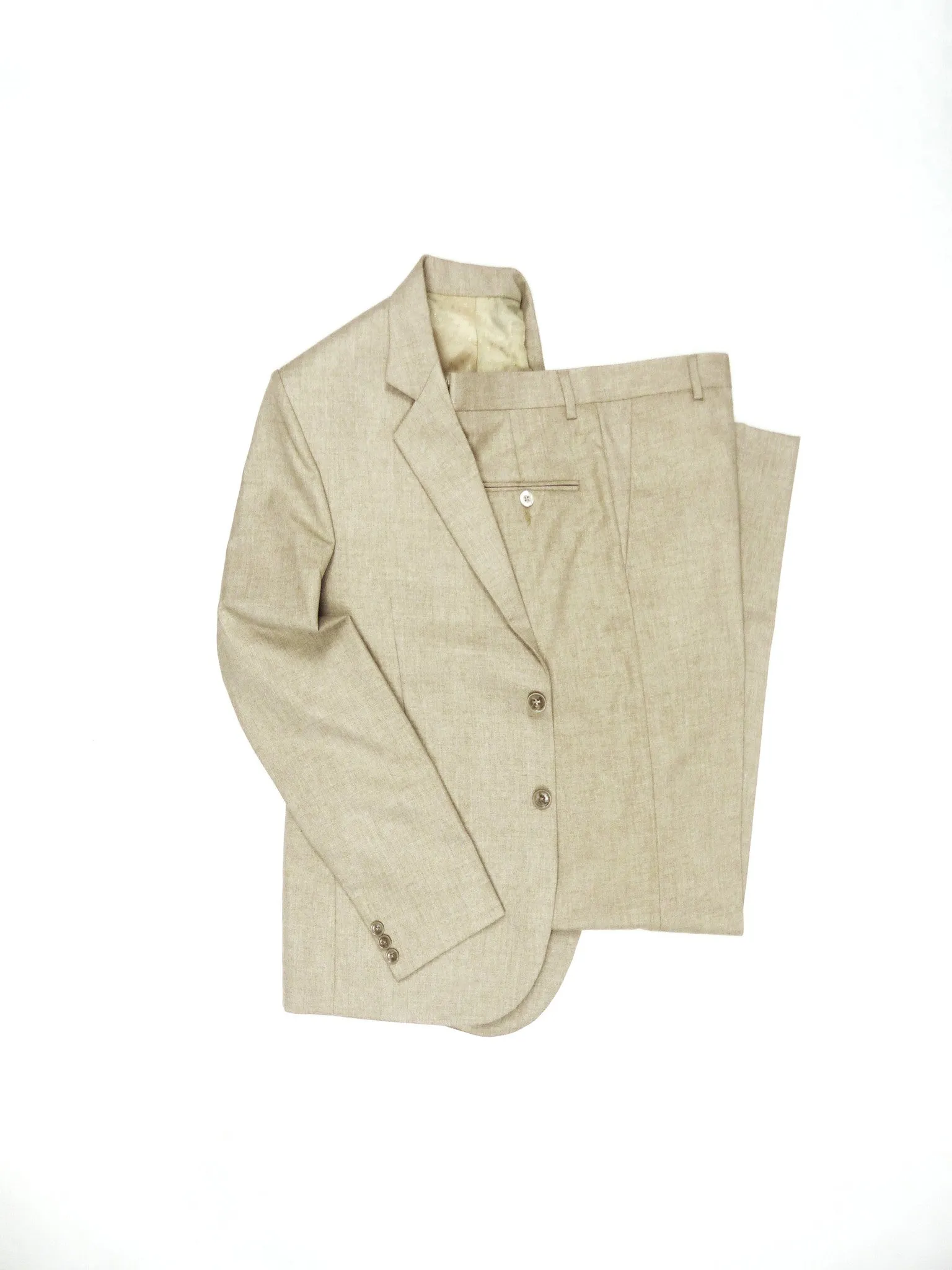 Slim Fit Suit Jacket - Beige