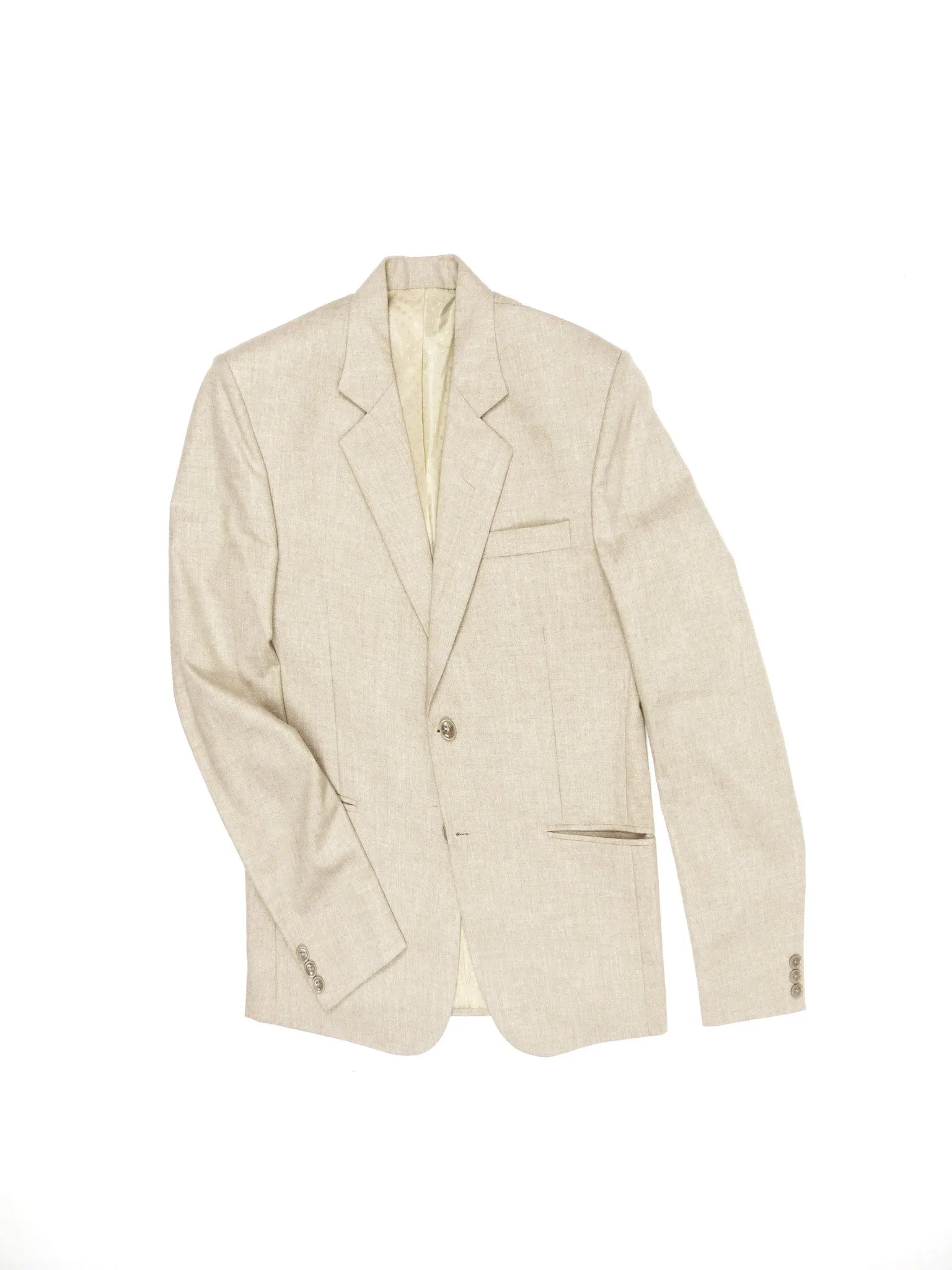 Slim Fit Suit Jacket - Beige
