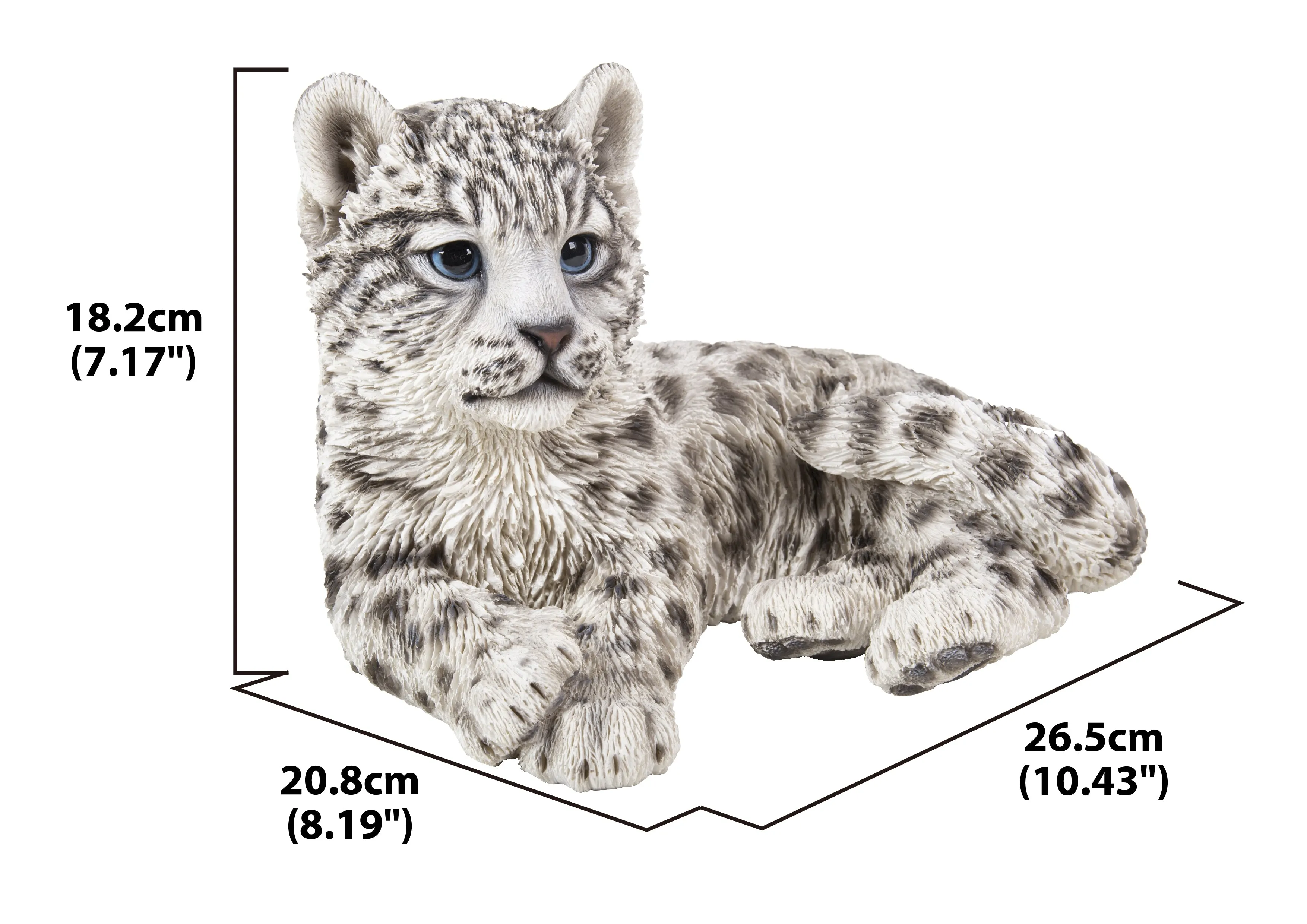 Snow Leopard Cub Statue