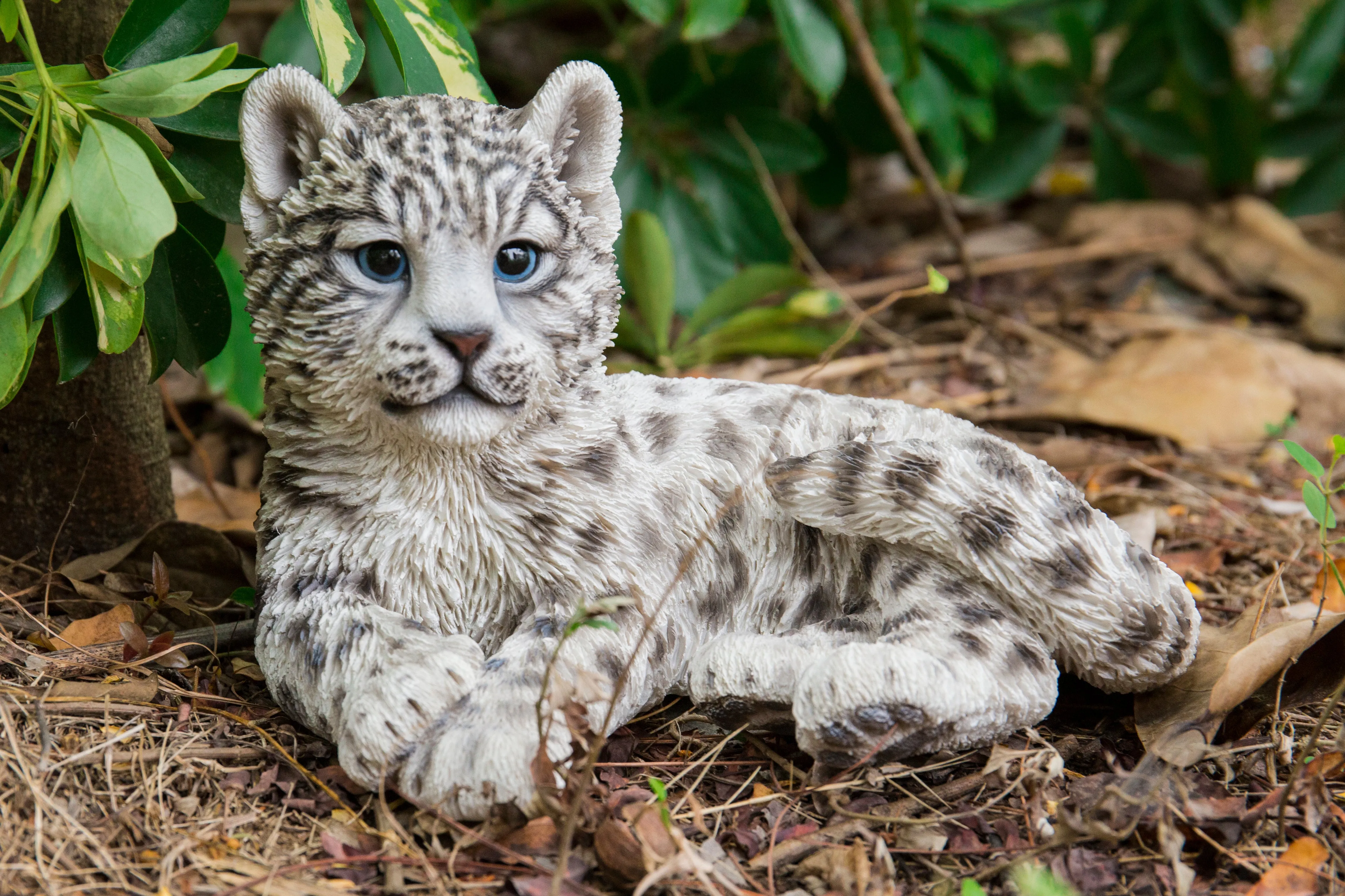 Snow Leopard Cub Statue