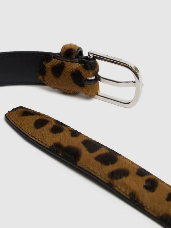 Toteme   Leopard printed ponyskin belt 