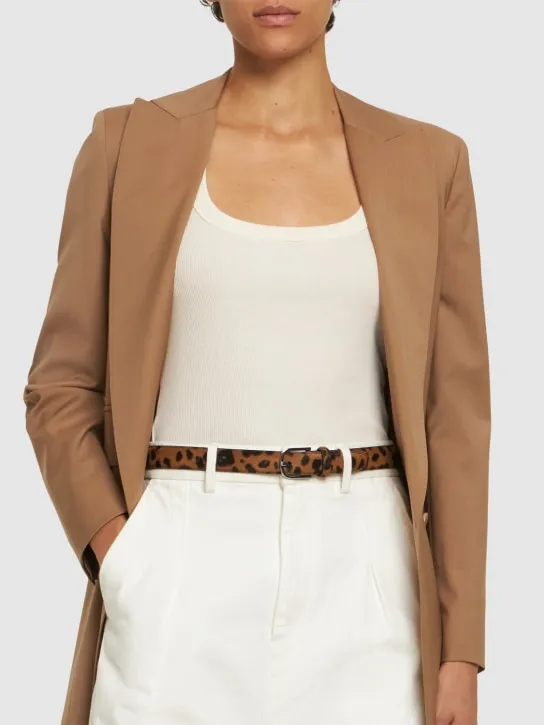 Toteme   Leopard printed ponyskin belt 