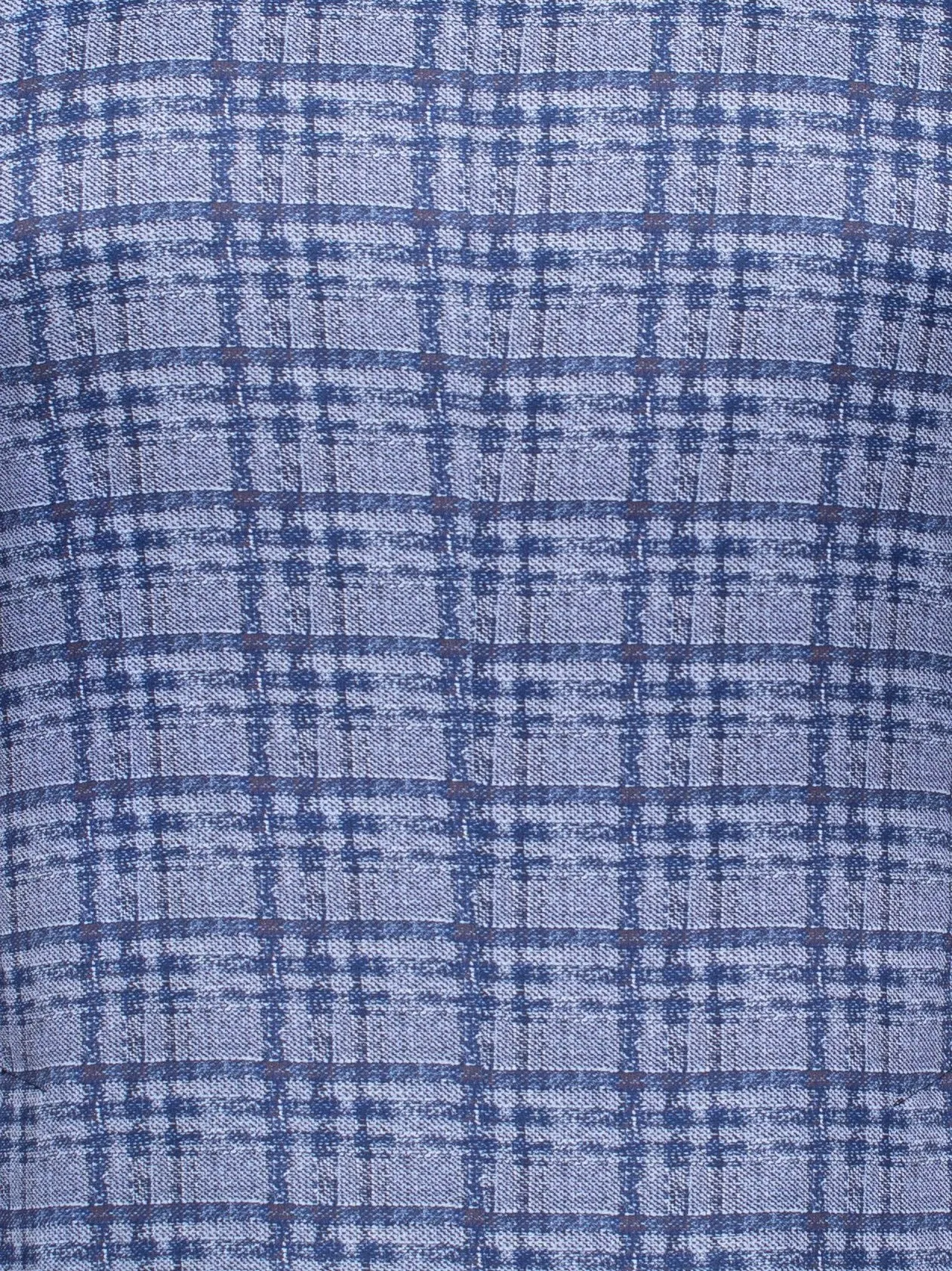 Unconstructed Faded Check Blazer - Blue