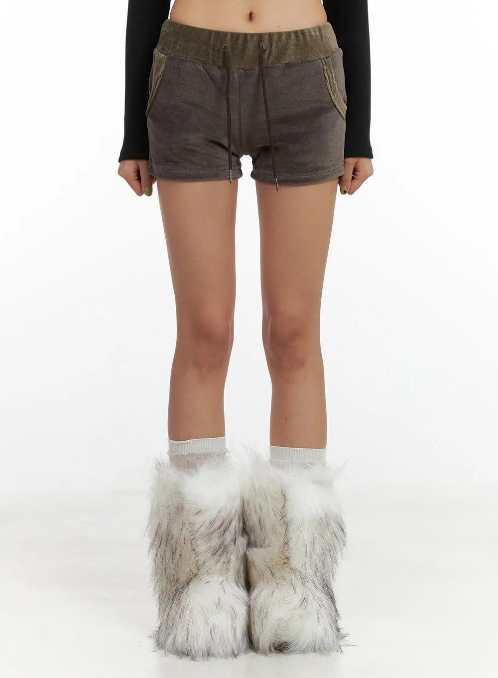 Velvet Slim-Fit Micro Shorts CO424