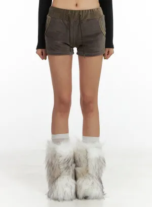 Velvet Slim-Fit Micro Shorts CO424
