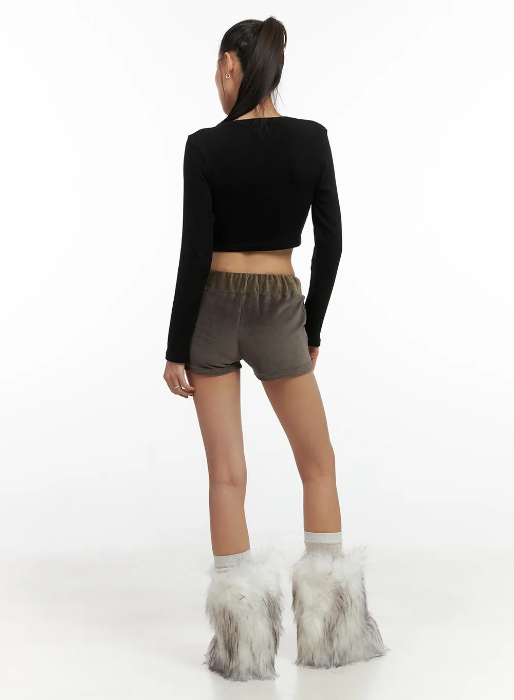 Velvet Slim-Fit Micro Shorts CO424