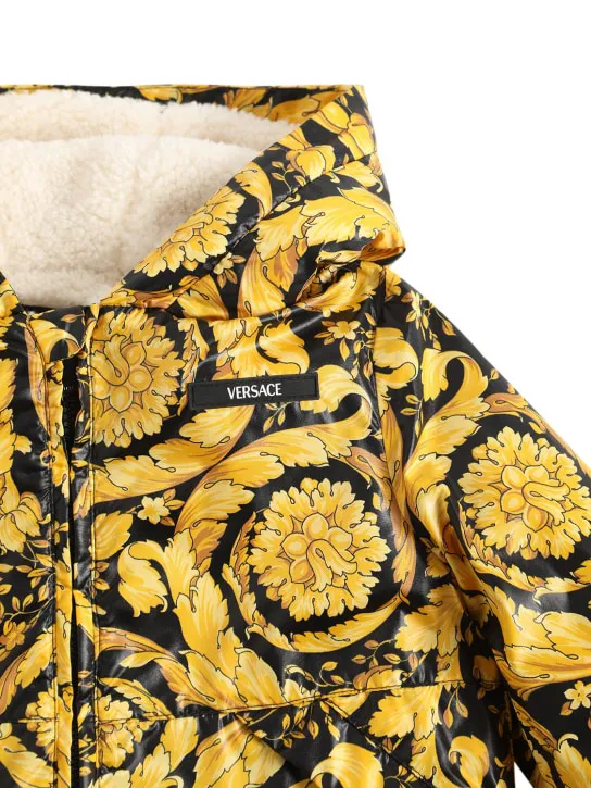 Versace   Barocco print padded nylon jacket 