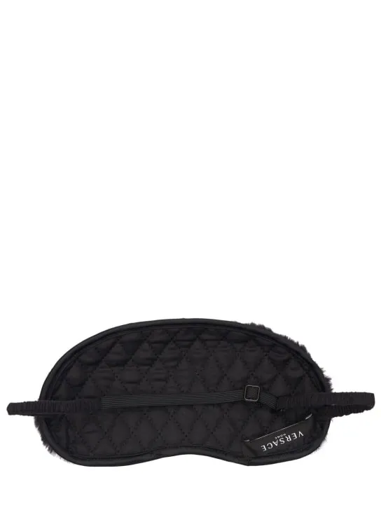 Versace   Faux fur eye mask w/sequined logo 