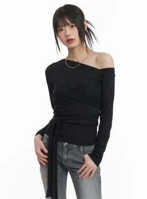 Wrap Asymmetric Slim-Fit Top CF518