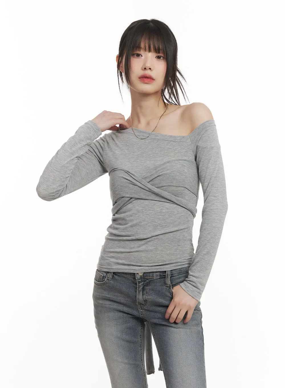 Wrap Asymmetric Slim-Fit Top CF518