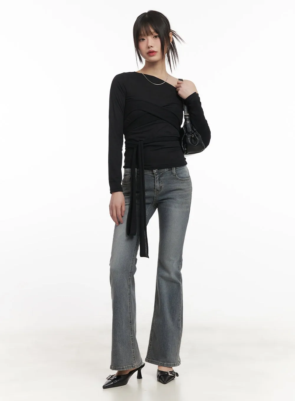 Wrap Asymmetric Slim-Fit Top CF518