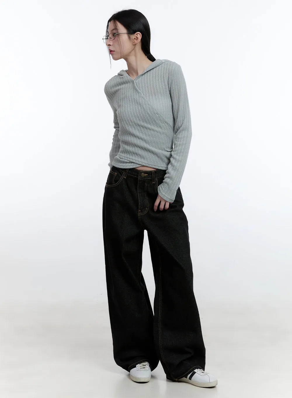 Wrap-Buttoned Slim-Fit Hoodie CJ520
